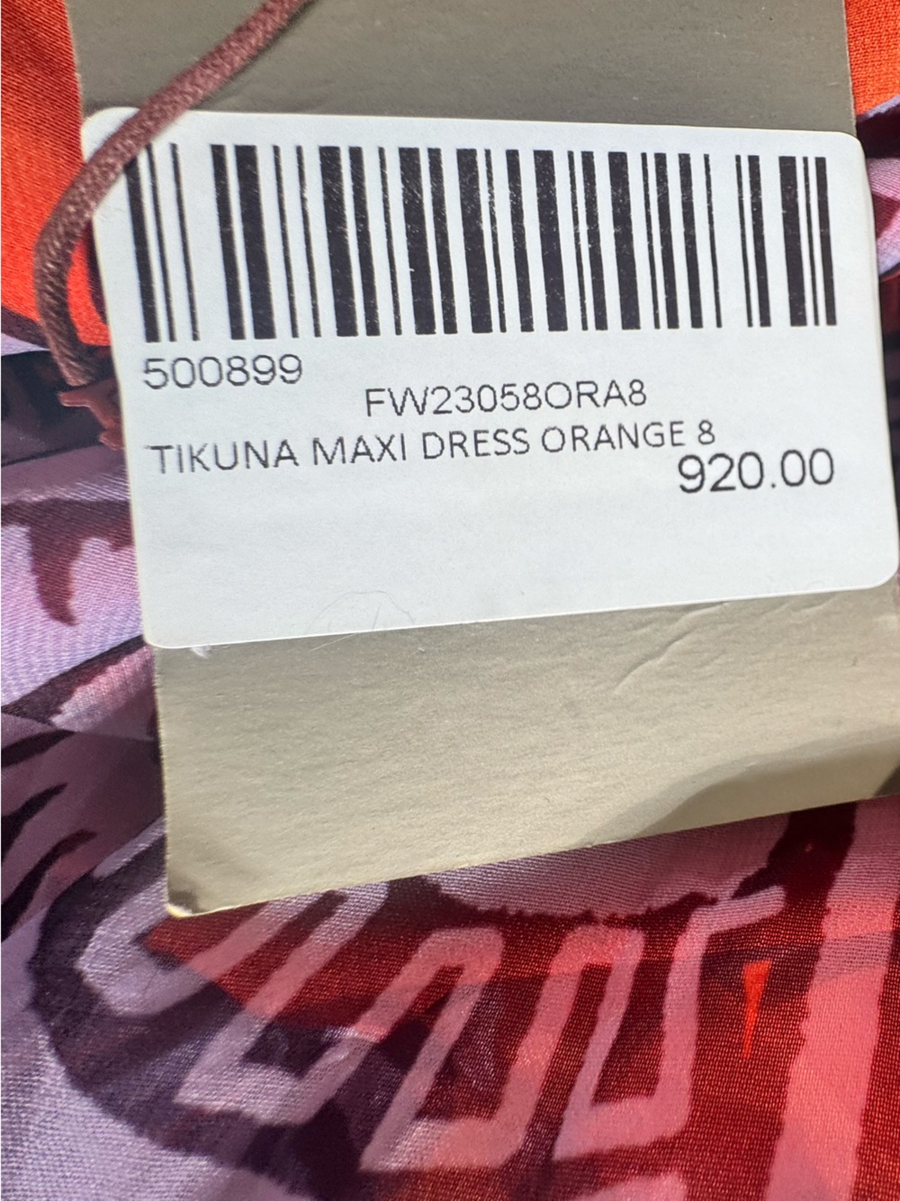 Andres otalora TIKUNA OFF-THE-SHOULDER CHIFFON MAXI DRESS IN PRINT NWT Size M - Picture 16 of 16